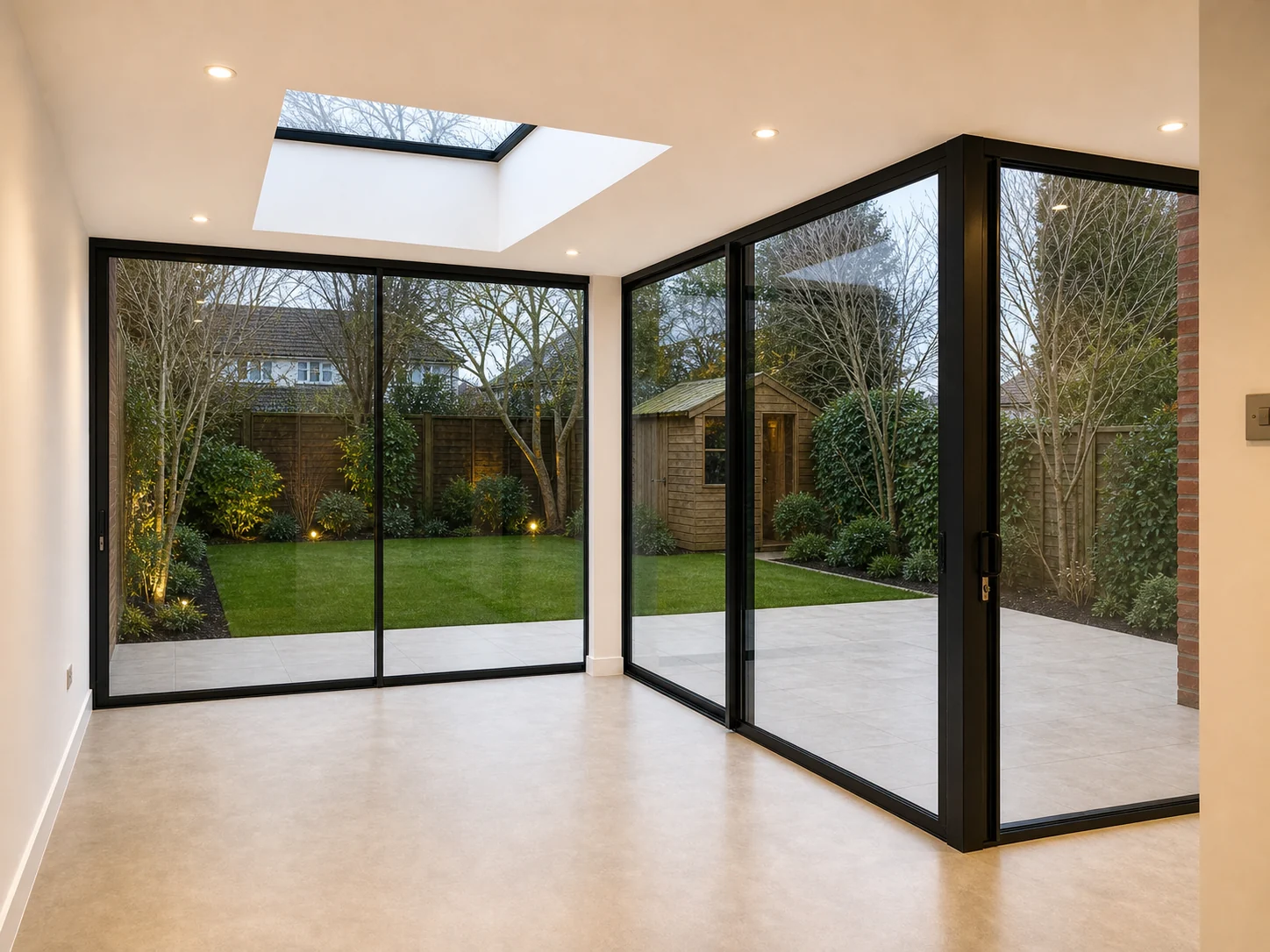 Selected aluminium window and door installation