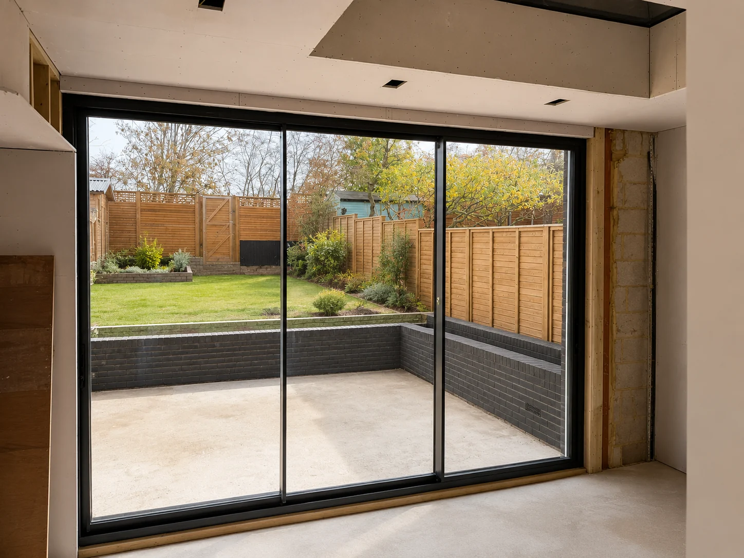 Selected aluminium window and door installation