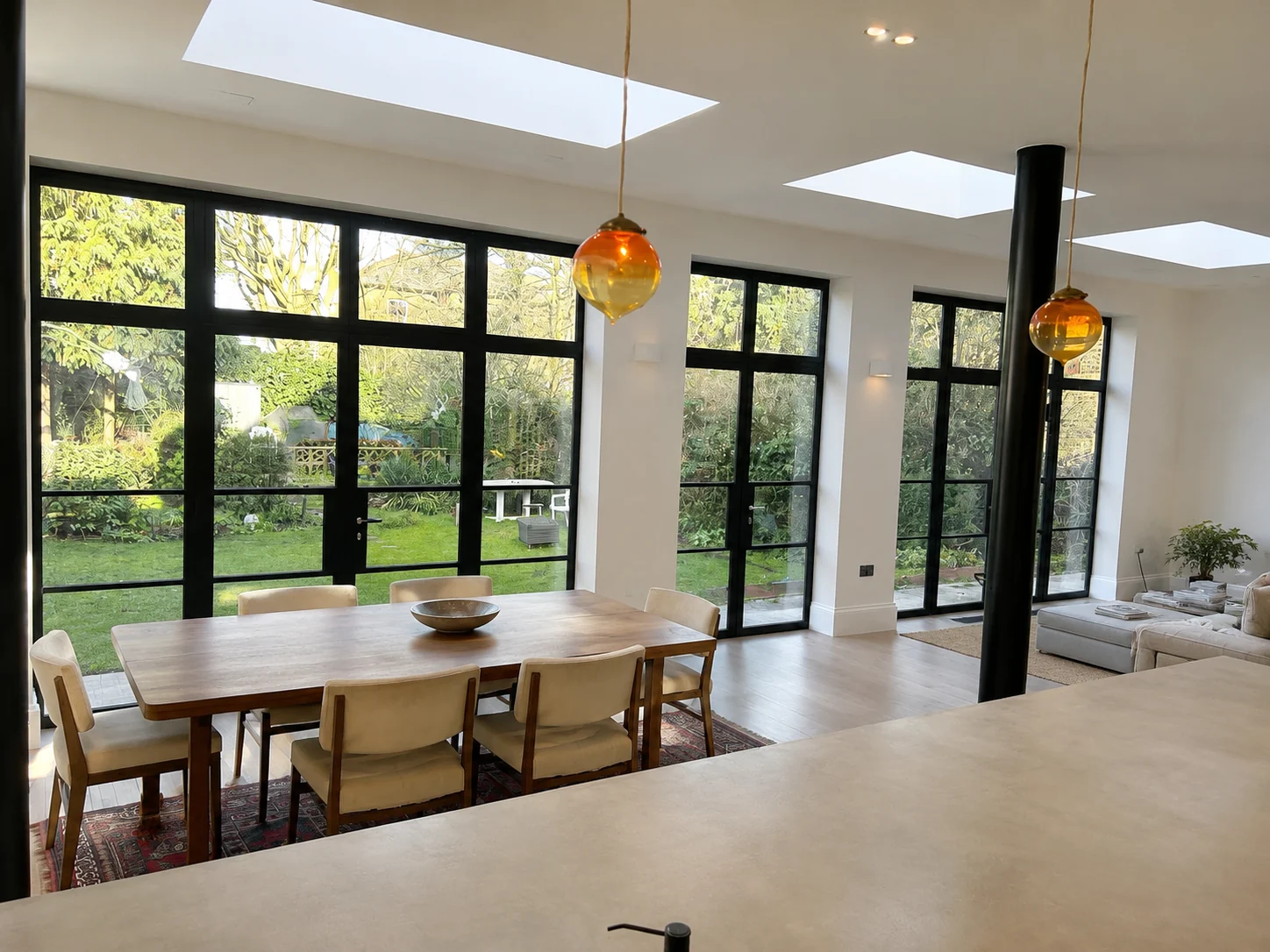 Selected Crittall-style window and door installation