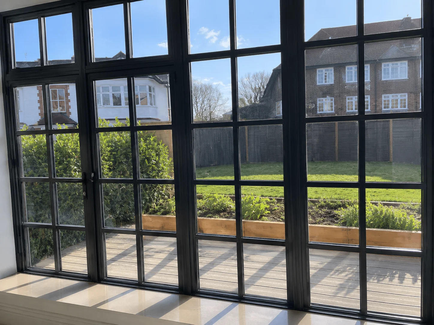 Selected Crittall-style window and door installation