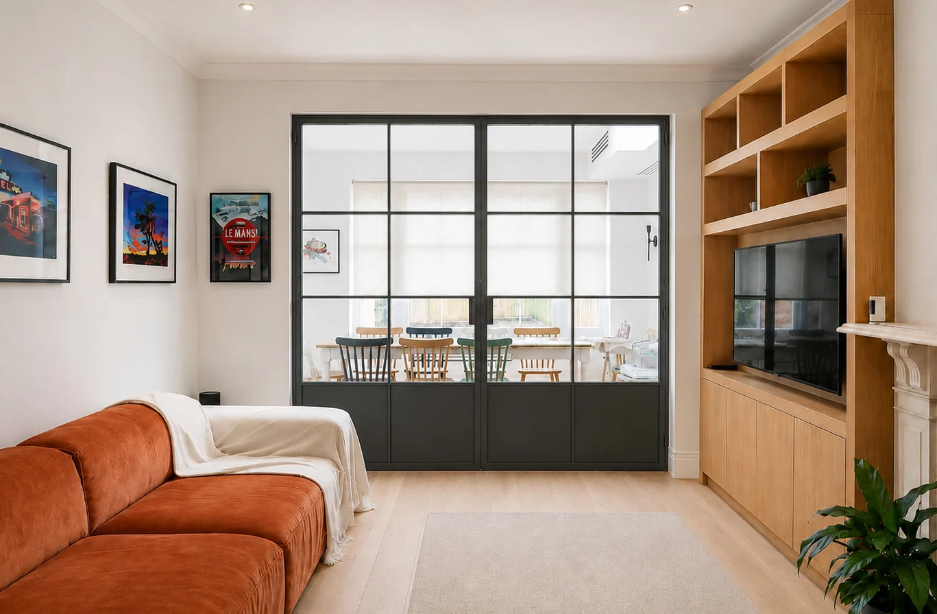 Selected Crittall-style window and door installation