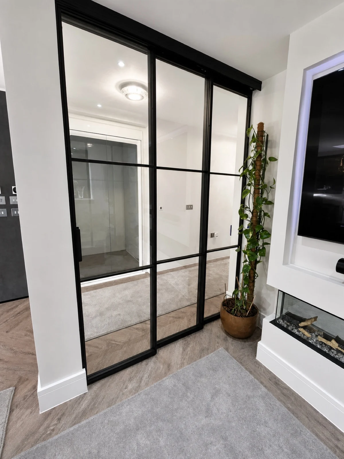 Selected Crittall-style window and door installation
